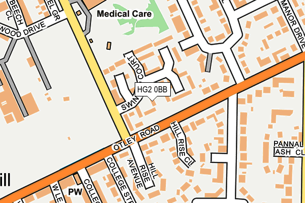 HG2 0BB map - OS OpenMap – Local (Ordnance Survey)