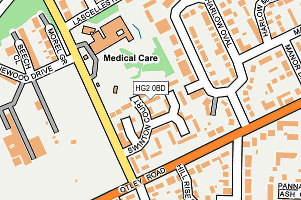 HG2 0BD map - OS OpenMap – Local (Ordnance Survey)