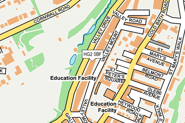 HG2 0BF map - OS OpenMap – Local (Ordnance Survey)