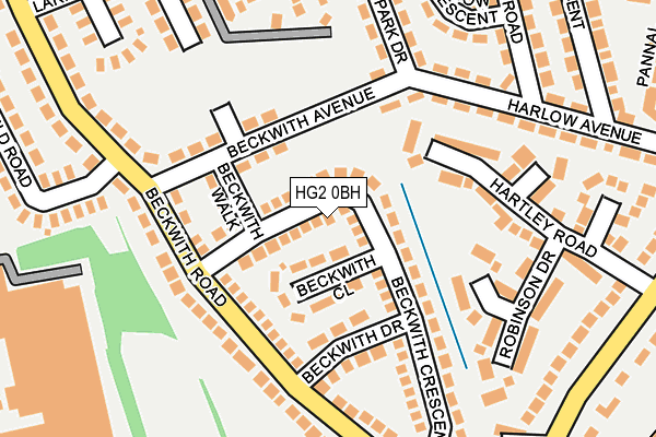 HG2 0BH map - OS OpenMap – Local (Ordnance Survey)