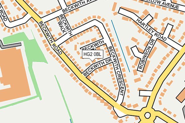 HG2 0BL map - OS OpenMap – Local (Ordnance Survey)