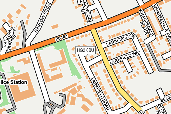 HG2 0BU map - OS OpenMap – Local (Ordnance Survey)