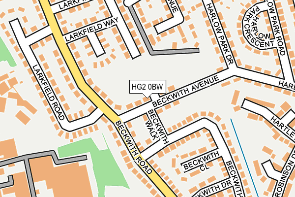 HG2 0BW map - OS OpenMap – Local (Ordnance Survey)
