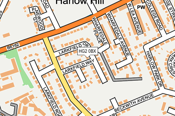 HG2 0BX map - OS OpenMap – Local (Ordnance Survey)