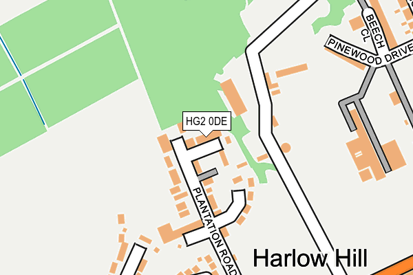 HG2 0DE map - OS OpenMap – Local (Ordnance Survey)