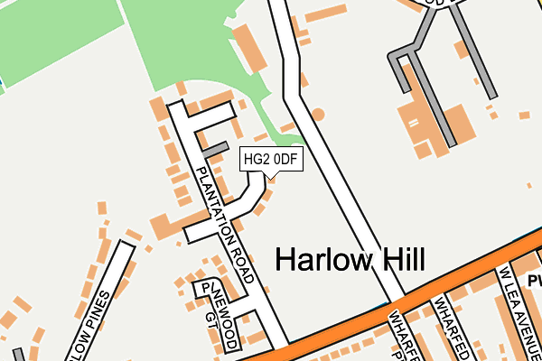 HG2 0DF map - OS OpenMap – Local (Ordnance Survey)