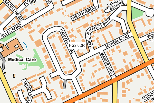 HG2 0DR map - OS OpenMap – Local (Ordnance Survey)
