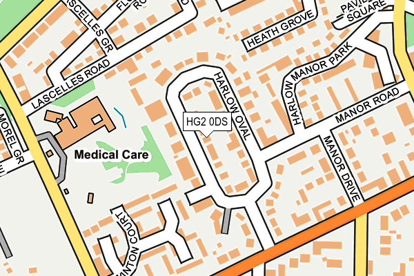 HG2 0DS map - OS OpenMap – Local (Ordnance Survey)