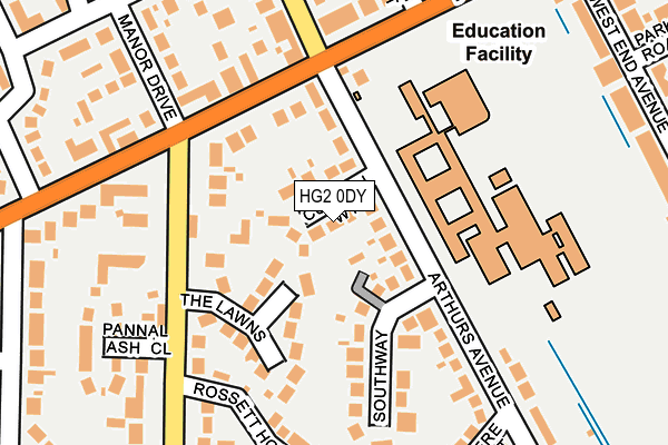 HG2 0DY map - OS OpenMap – Local (Ordnance Survey)