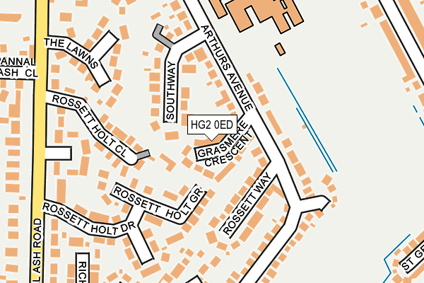 HG2 0ED map - OS OpenMap – Local (Ordnance Survey)