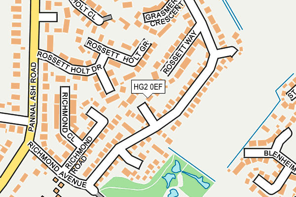 HG2 0EF map - OS OpenMap – Local (Ordnance Survey)