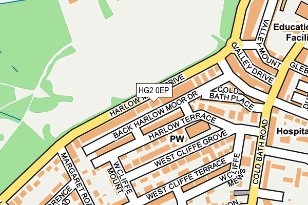HG2 0EP map - OS OpenMap – Local (Ordnance Survey)