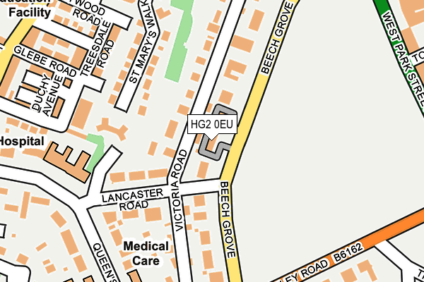 HG2 0EU map - OS OpenMap – Local (Ordnance Survey)
