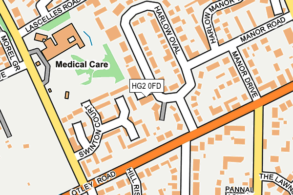 HG2 0FD map - OS OpenMap – Local (Ordnance Survey)