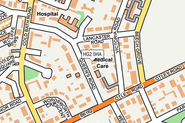 HG2 0HA map - OS OpenMap – Local (Ordnance Survey)