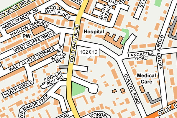 HG2 0HD map - OS OpenMap – Local (Ordnance Survey)