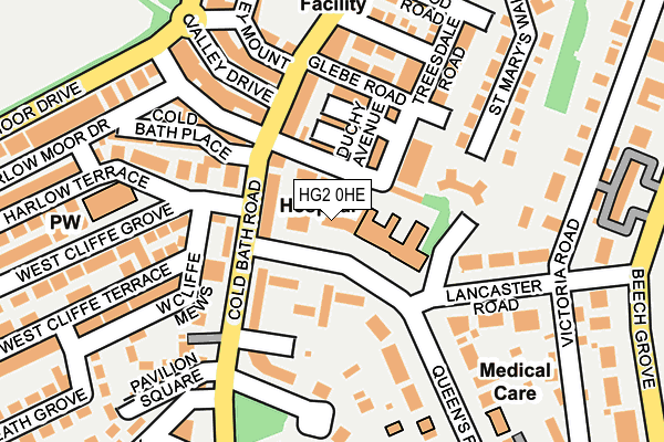 HG2 0HE map - OS OpenMap – Local (Ordnance Survey)
