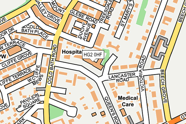 HG2 0HF map - OS OpenMap – Local (Ordnance Survey)