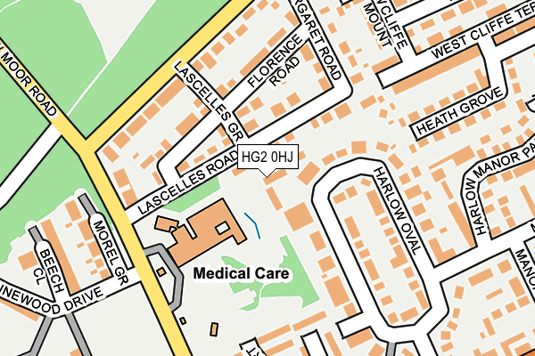 HG2 0HJ map - OS OpenMap – Local (Ordnance Survey)