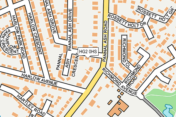 HG2 0HS map - OS OpenMap – Local (Ordnance Survey)