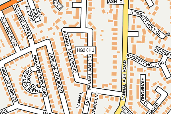 HG2 0HU map - OS OpenMap – Local (Ordnance Survey)