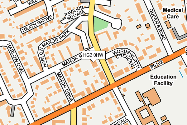 HG2 0HW map - OS OpenMap – Local (Ordnance Survey)