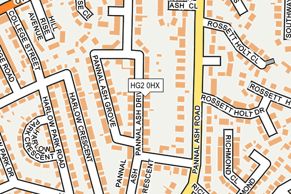 HG2 0HX map - OS OpenMap – Local (Ordnance Survey)