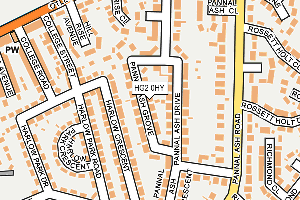 HG2 0HY map - OS OpenMap – Local (Ordnance Survey)