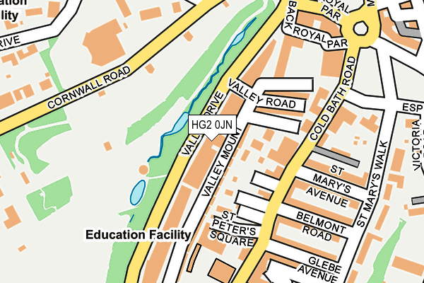 HG2 0JN map - OS OpenMap – Local (Ordnance Survey)