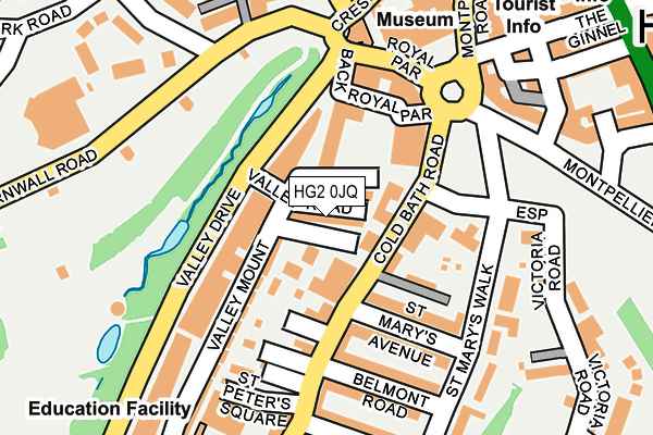 HG2 0JQ map - OS OpenMap – Local (Ordnance Survey)