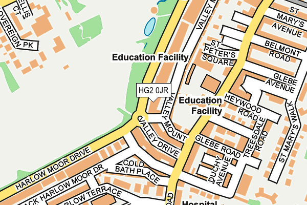 HG2 0JR map - OS OpenMap – Local (Ordnance Survey)