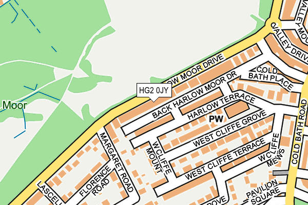 HG2 0JY map - OS OpenMap – Local (Ordnance Survey)