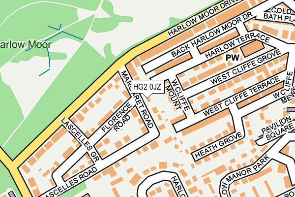 HG2 0JZ map - OS OpenMap – Local (Ordnance Survey)
