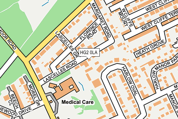 HG2 0LA map - OS OpenMap – Local (Ordnance Survey)