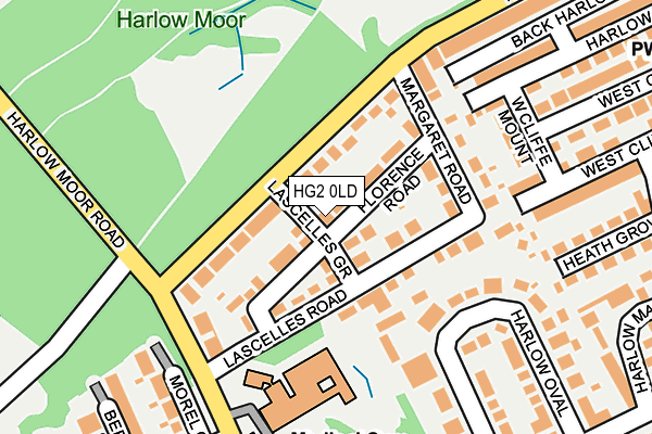 HG2 0LD map - OS OpenMap – Local (Ordnance Survey)