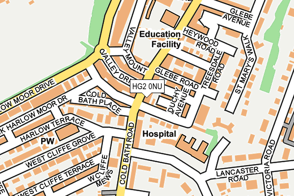 HG2 0NU map - OS OpenMap – Local (Ordnance Survey)