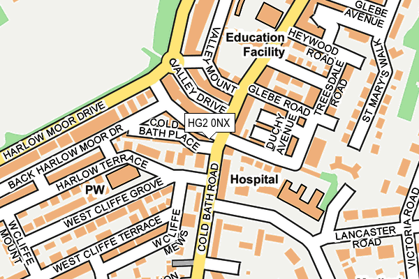 HG2 0NX map - OS OpenMap – Local (Ordnance Survey)