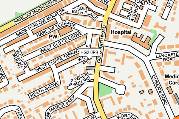 HG2 0PB map - OS OpenMap – Local (Ordnance Survey)