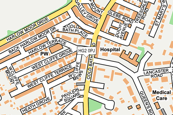 HG2 0PJ map - OS OpenMap – Local (Ordnance Survey)