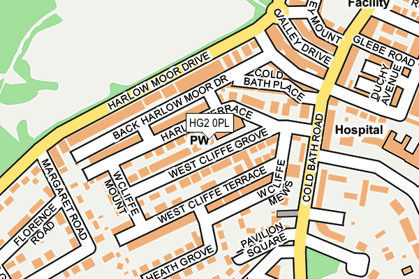 HG2 0PL map - OS OpenMap – Local (Ordnance Survey)