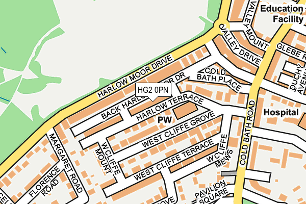 HG2 0PN map - OS OpenMap – Local (Ordnance Survey)