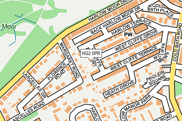 HG2 0PR map - OS OpenMap – Local (Ordnance Survey)