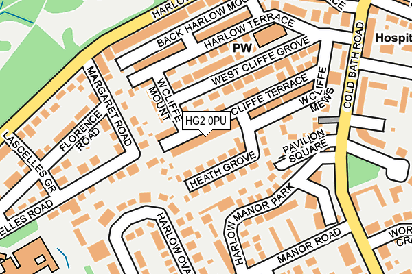 HG2 0PU map - OS OpenMap – Local (Ordnance Survey)