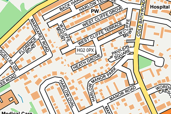 HG2 0PX map - OS OpenMap – Local (Ordnance Survey)