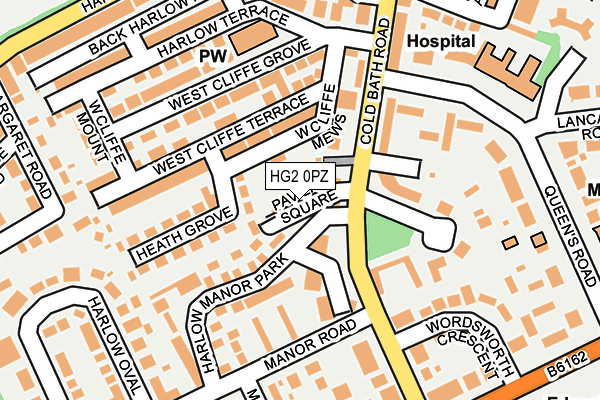 HG2 0PZ map - OS OpenMap – Local (Ordnance Survey)