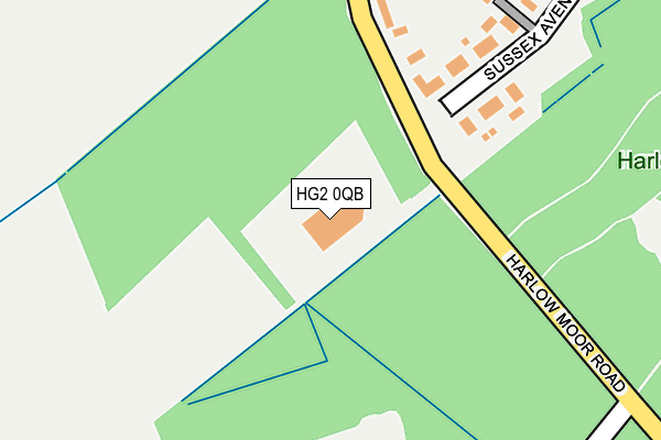 HG2 0QB map - OS OpenMap – Local (Ordnance Survey)