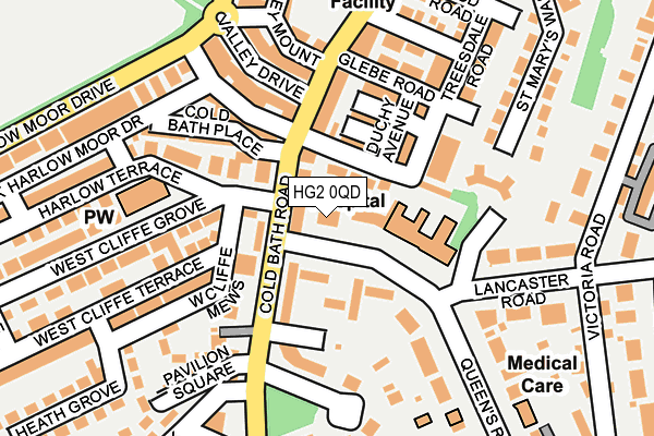 HG2 0QD map - OS OpenMap – Local (Ordnance Survey)