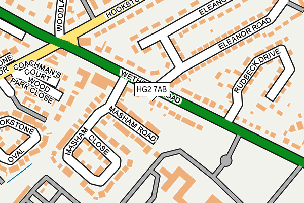 HG2 7AB map - OS OpenMap – Local (Ordnance Survey)