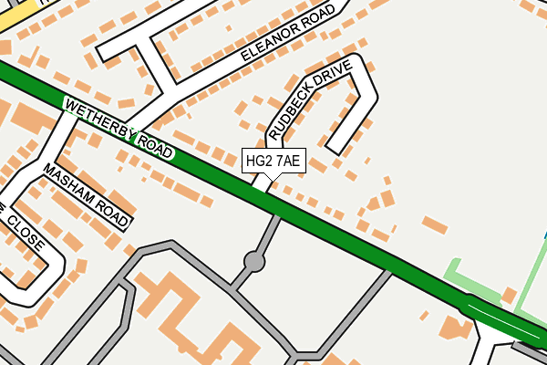 HG2 7AE map - OS OpenMap – Local (Ordnance Survey)