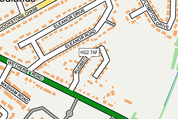 HG2 7AF map - OS OpenMap – Local (Ordnance Survey)